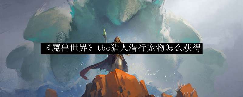 《魔兽世界》tbc猎人潜行宠物怎么获得